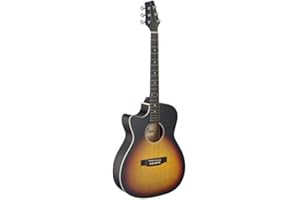 STAGG Auditorium Cutaway Electro-Acoustic Guitar - Left Handed - Violin Burst