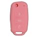 Produktbild Happyit Auto Schlüssel Abdeckung Fall Silikon für Volkswagen VW Polo Passat B5 Golf 4 5 6 Jetta Mk6 Tiguan Gol CrossFox Plus Eos Scirocco Beetle (Rosa)