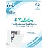 Dishwasher 6in1 Natulim 30 Units | Tablet Format, Vegan, No Preservatives or Colorants, Provides Shine, Descales