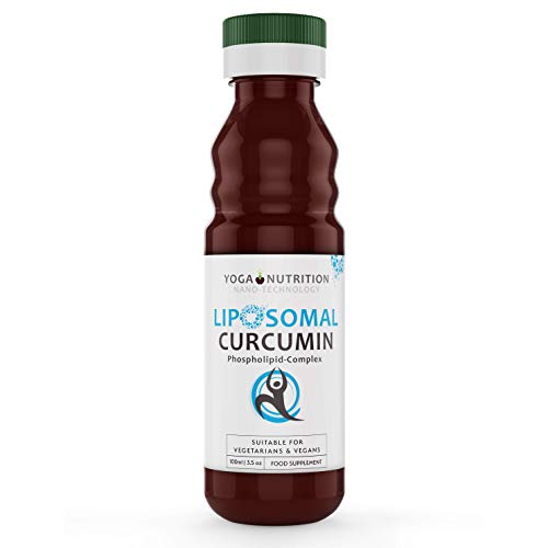 Yoga Nutrition Liposomal Curcumina Liquid - 100ml - Assorbimento Elevato - Processo Unico, Ultima Formulazione Senza Additivi, Vegan, No OGM, Senza Soia (1 flacone)