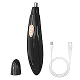 Nose Trimmer Ear Hair Trimmer for Men Women Rechargeable Professional Grooming Waterproof Wet Dry Use Washable Black Nasal Hair Safety Trimmers Remover for Travel