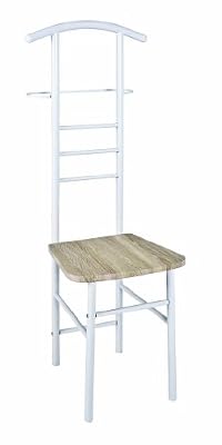 Haku Möbel 80088 Valet Blanc/Chêne 50 x 46 x 119 cm