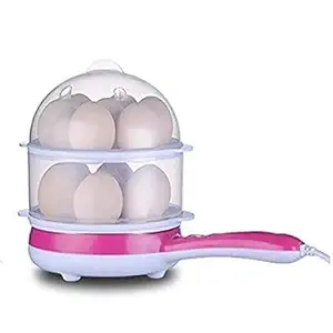 Jorex Mart Multifunctional 2 in 1 Electric Egg Boiling Steamer Egg Frying Pan Egg Boiler Electric Automatic Off with Egg Boiler Machine Non-Stick Electric Egg Frying Pan (multi fry pans)