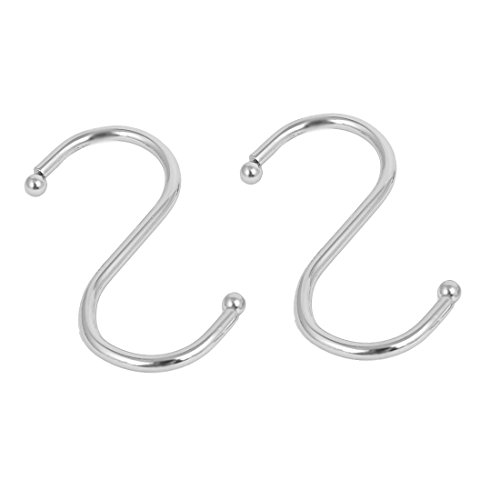 sourcingmap® 100Stk Küche Löffel Pan hängenden Metall S förmigen Haken Kleiderbügel Silberton - 2