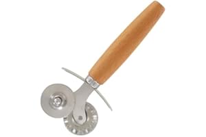 Fackelmann, doppia rotella tagliapasta, 16 cm, Sybaris, manico in legno. (Quantità: 1 pezzo)