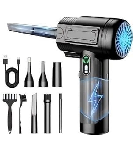 SAILHAP Druckluftgebläse 300.000 U/min – Kabelloser Elektrischer Duster Mit Bürstenlosem Motor, Wiederaufladbar, Für PC, Auto, Tastatur, Camping & Schnee