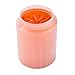 Produktbild Gracorgzjs Portable Cat Dog Paw Clean Washing PP Brush Cup Pet Foot Cleaning Tool Cleaner-Transparent Orange
