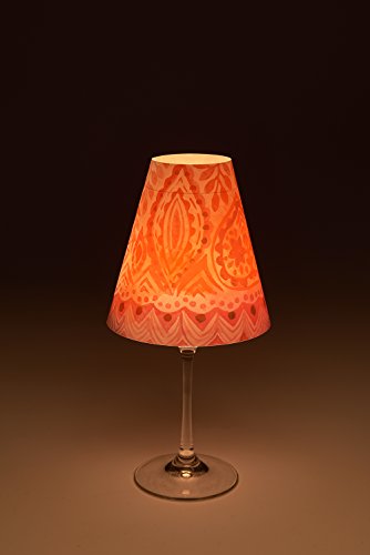Candle Lights / Lampenschirme für Weingläser / Deko-Lampenschirme / Lampe / Teelicht / Lampshades / Lampenschirm-Set „Lorna“ Tischdeko, 3-teilig - 3