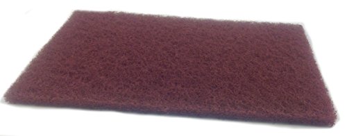 Sungold Abrasives7447-1 Sunbrite Maroon Premium Plus Handpads (20/Box), 6" x 9",