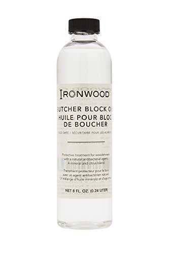 Ironwood Gourmet Butcher Block Mineral Oil Anti-Bacterial 8Oz Preservative New