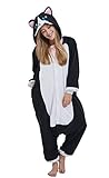 DELEY Unisexe Animal Adulte Vêtements De Nuit Chaude Onesies Pyjama Cosplay Homewear Anime Costume Chat-2 XL