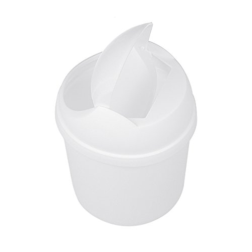 xhorizon TM Mini Plastik-Mülleimer für Tischplatte, Kleiner Abfalleimer mit einem Schwingdeckel - 2