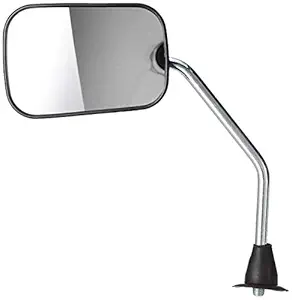 Uno Minda RV-2001 Shatterproof Glass Rear View Mirror Common for Left Hand & Right Hand for TVS Max 100