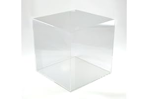 HANSEN WERBETECHNIK Hansen Vitrine Acryl/Schaukasten/Objektvitrine/Showcase quadratisch, 300x300x300 mm, mit transparentem Boden