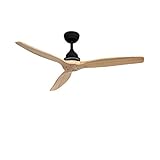 Su "aire" retro, su cuidado diseño que recuerda las hélices de un avión, lo convierten además en un ventilador de techo muy decorativo.