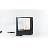 Eisen-Lampe, Lampe edison, handgemachte Lampe, Tischlampe, Design, Lampe schwarz. Lampenschwarz Rom.