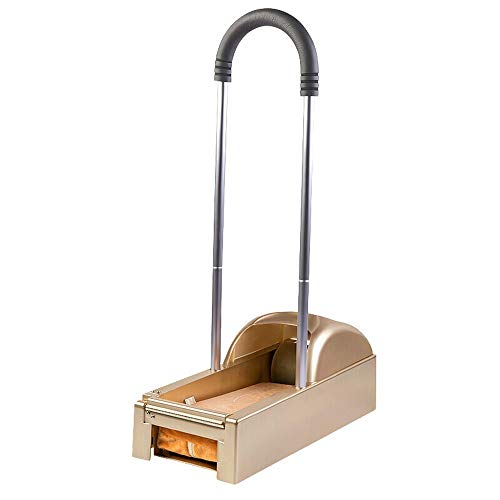 Yamyannie-Accessories Zapato hogar Cubiertas de la máquina Zapatilla Inteligente dispensador de la Cubierta Perfecta for Médico Casa Comprar Oficina Y (Color : Oro, tamaño : 21.5X51.5X11CM)
