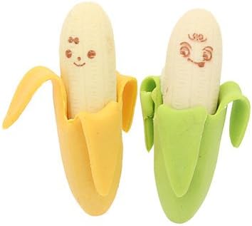 GX 2pcs Banana shaped Eraser