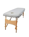 Housse de table de massage de classique aztex avec trou pour le visage, Gris