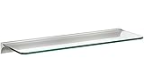 Bodenstärke 8 mm Glasregal/Wandregal ROUND+RAIL  80x30 cm - klar/silber