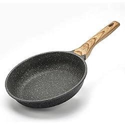 Poêle à Sushar - Marbre de qualité allemande - Revêtement anti-adhésif (100% sans PFOA et APEO) - Passe au lave-vaisselle - Compatible induction - 20 26 30 cm, Aluminium, Noir, 26 CM