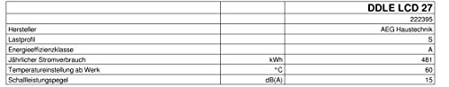 AEG 222395 DDLE LCD elektronischer Durchlauferhitzer wählbare Leistung EEK A, 27 kW druckfest - 3