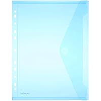 FolderSys Sichttasche A4, Klappe, Lochrand, transparent blau PG/10St