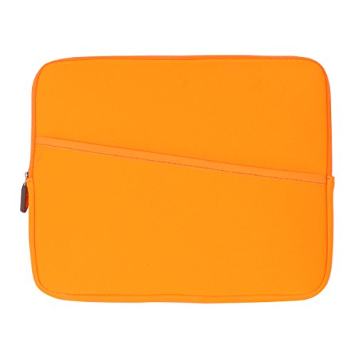 für bis zu 11" Tablet Nylon Schutzhülle Pouch Tasche mit Samt im Inneren passt Apple iPad Air / Samsung Galaxy Tab / Chromo / Alldaymall / Drache Touch / Microsoft Surface von co2CREA (Orange)