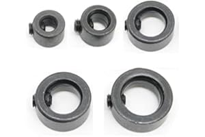 MAKERSMATE Lock Collar for Shaft/Leadscrew - 5 6 8 10 12 16mm - Black Steel Screw Collars (4, 8mm Bore)