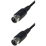 Unbekannt 3 Stück Hochwertiges Midikabel 5m schwarz 5pol DIN TOP