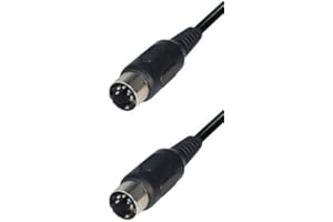 SAKIOO Unbekannt High Quality Midi Cable 5 m Black 5-Pin DIN Set of 2