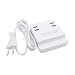 Produktbild Portable Desktop USB Ladegerät 4 USB Ports 5A 20W mit Halterung Schnellladegerät Weiß
