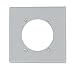 Produktbild Leviton S701-GY 2-Gang Power Receptacle Wallplate, Flush Mount, Standard Size, Device Mount, Steel-Aluminum Finish by Leviton
