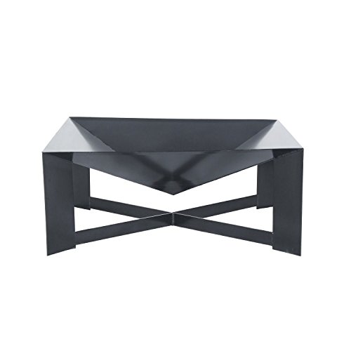 Fire Pit Lincoln Steel 70x70x30 Cm Fire Bowl Fire Place by DECORAS at