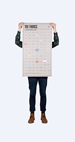 Doiy „100 Dinge müssen Sie tun, bevor Sie sterben“ Englisch Poster, Kunststoff, weiß, 6 - 2