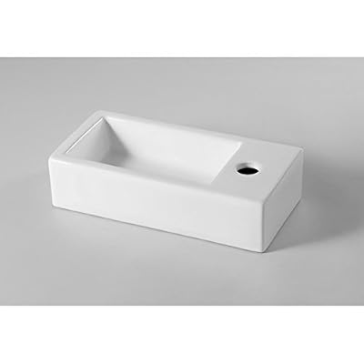 PlaneteBain Lave mains rectangle design blanc