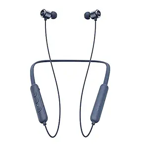 Mivi Collar Flash Bluetooth Earphones. Fast Charging Wireless Earphones with mic, 24hrs Battery Life, HD Sound, Powerful Bass, Made in India Neckband - Blue