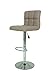 Produktbild Apollo 811248 Barhocker Thea  2er Set, Kunstleder Cappuccino, Trompetenfuß Chrom mit Lift und 360° drehbar, Höhe 87 auf 105cm
