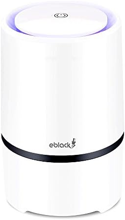 Eblack Portable Air Purifier for Home Use- USB Air Cleaner- HEPA& Active Carbon Filters- Reduced Noise Level- User-Friendly- Ideal for Dust, Pollen, Smoke, Mold
