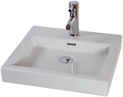 Basin Sink Ceramic Countertop Bathroom Cloakroom Corner Bowl Square
