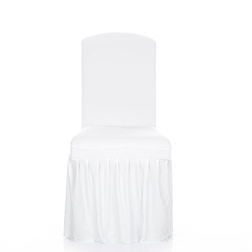 Anself Elastische Stuhlbezug Stuhlhusse mit Faltenrock-Rand-Design - 2