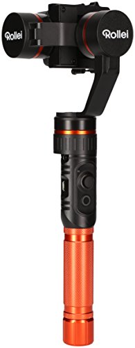 Rollei Profi Actioncam Gimbal - 3-Achsen Schwebestativ (Stabilisator/Steadycam) fÃ¼r Actioncams, inkl. App fÃ¼r Fernsteuerung, passend fÃ¼r Rollei Actioncams und GoPro Hero 6 / 5 / 4 und 3 sowie weitere Actioncams - Schwarz/Orange