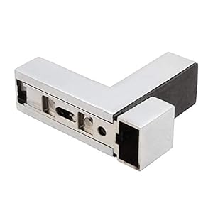 Qazwsxedc For home Paulclub 2 PCS 3-24mm F Type Brushed Zinc Alloy Fixed Clip Glass Wood Layer Board Bracket