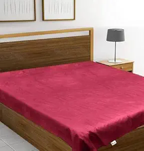 BONA SORT PVC Plastic Waterproof Bed Sheet, Plastic Sheet, Mattress Protector Cover Polyvinyl Chloride for Kids Babies and Adult - Double Bed Size 6.5 x 6 Feet (Color Maroon)