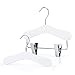 Produktbild HANGERWORLD Set 30 Holz Kinder Kleiderbügel 25cm Weiß 6 Kinderkleiderbügel 6 Kleiderbügel mit Clips