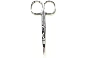 H2Gear Fly Tying RAZOR SHARP Precision Fine Tip Curved Fly-Fishing Braiding Scissors - 3.5” - HQ