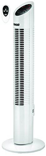 UNOLD 86850 Turmventilator Tower, Zuschaltbare Oszillation, 3 Stufen, Timer-Funktion, Fernbedienung, 30 W, 230 V, weiß