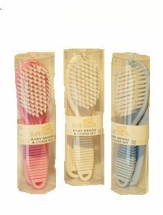 Soft Touch Baby Brush and Comb Set (white)