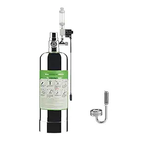 2L Double Aquarium CO2 Generator System Kit CO2 Stainless Steel Cylinder Generator System with Solenoid Valve Bubble Diffuser Carbon Dioxide Reactor Kit for Plants Aquarium-Daerzy