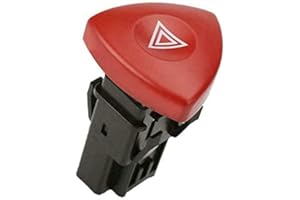 Caliwill Hazard Warning Switch Button Triangle Replacement Triangle Hazard Warning Light Switch Button for Renault Espace MK4 Laguna MK2 MK3 Trafic Vivaro Vel 8200442724